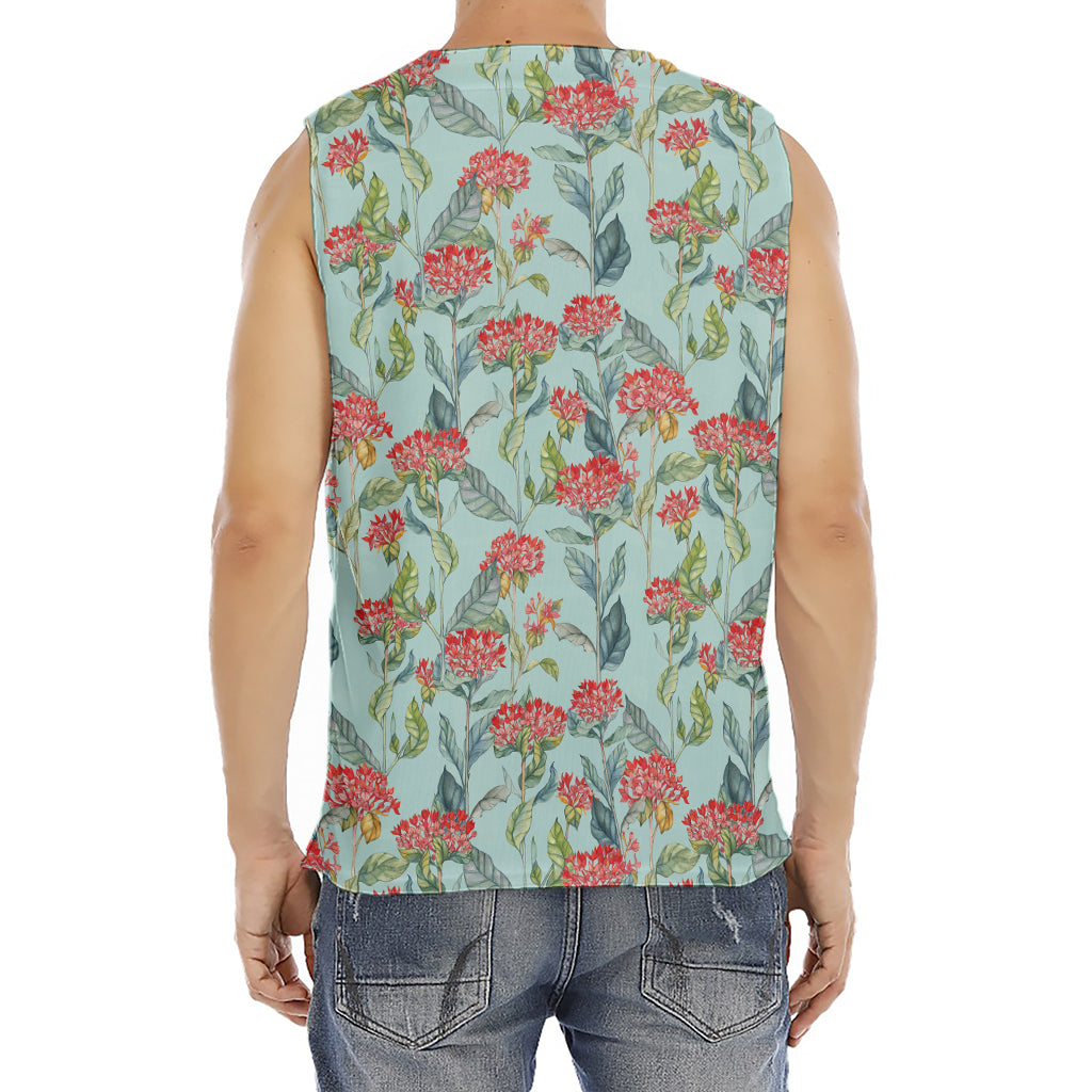 Bouvardia Pattern Print Men's Fitness Tank Top