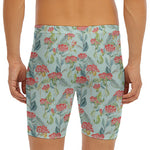 Bouvardia Pattern Print Men's Long Boxer Briefs