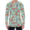 Bouvardia Pattern Print Men's Long Sleeve T-Shirt