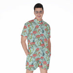 Bouvardia Pattern Print Men's Rompers
