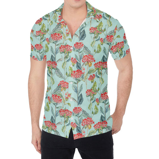 Bouvardia Pattern Print Men's Shirt