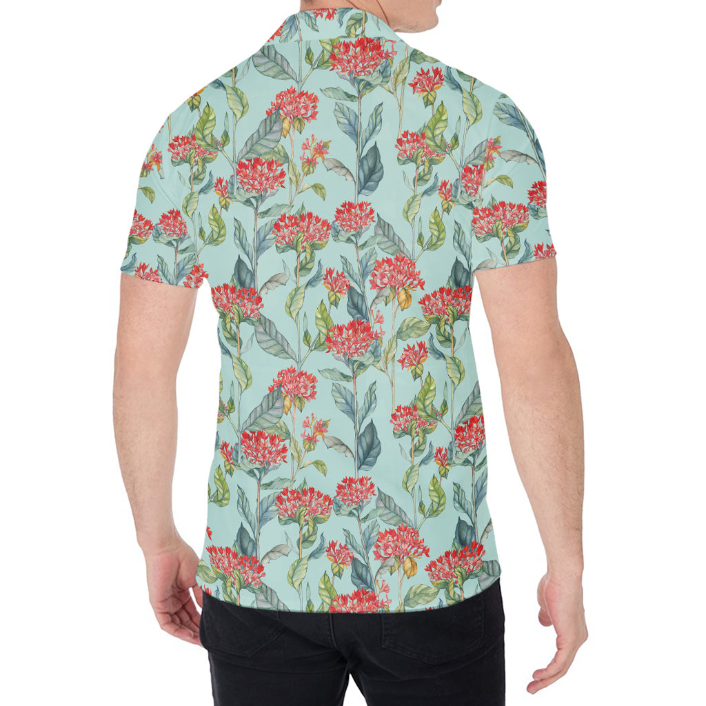 Bouvardia Pattern Print Men's Shirt