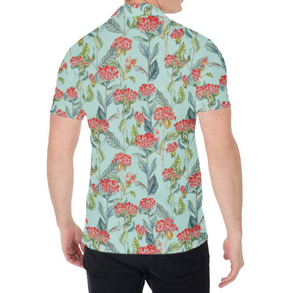 Bouvardia Pattern Print Men's Shirt