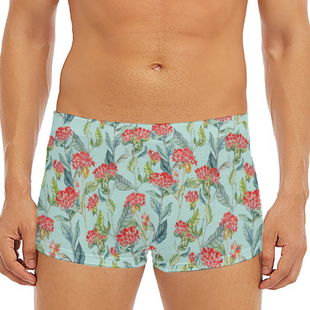 Bouvardia Pattern Print Men's Short Boxer Briefs