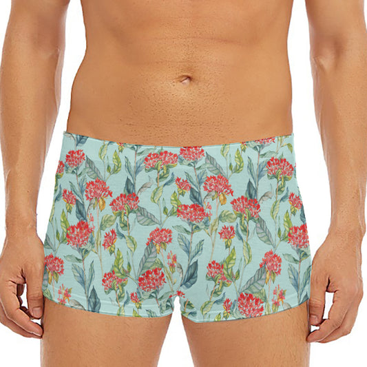 Bouvardia Pattern Print Men's Short Boxer Briefs