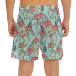 Bouvardia Pattern Print Men's Split Running Shorts