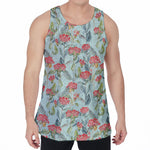 Bouvardia Pattern Print Men's Velvet Tank Top