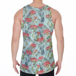 Bouvardia Pattern Print Men's Velvet Tank Top