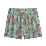 Bouvardia Pattern Print Mesh Shorts