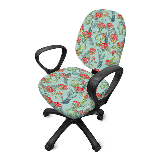 Bouvardia Pattern Print Office Chair Cover