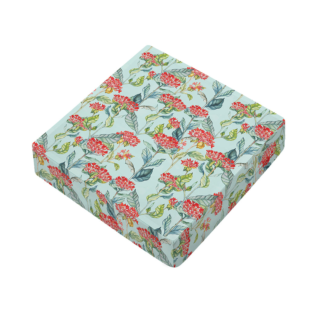 Bouvardia Pattern Print Outdoor Seat Cushion Cover