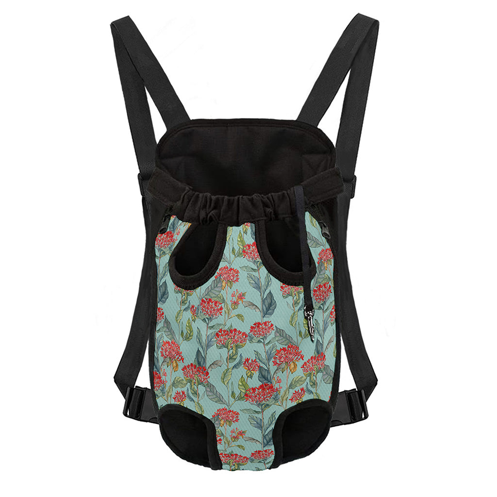 Bouvardia Pattern Print Pet Carrier Backpack