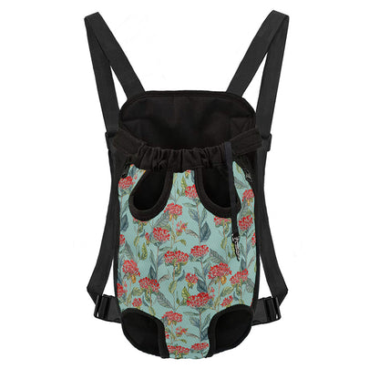 Bouvardia Pattern Print Pet Carrier Backpack
