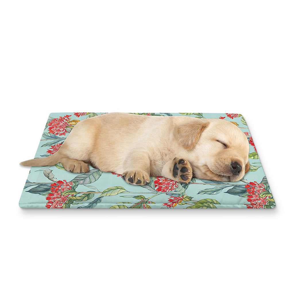 Bouvardia Pattern Print Pet Cooling Mat Cover