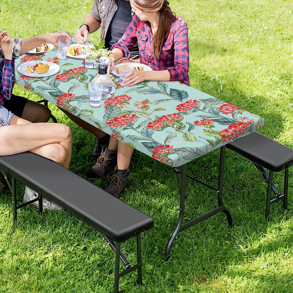 Bouvardia Pattern Print Picnic Table Cover