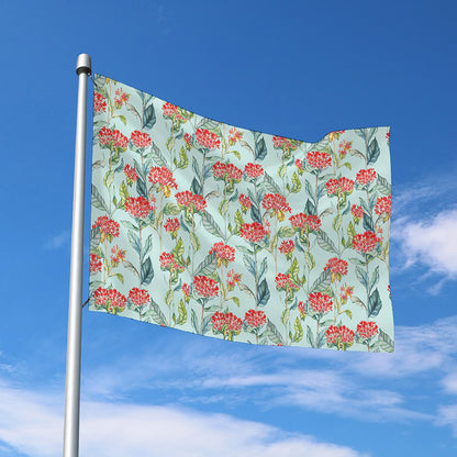 Bouvardia Pattern Print Polyester Flag