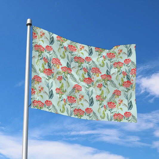 Bouvardia Pattern Print Polyester Flag