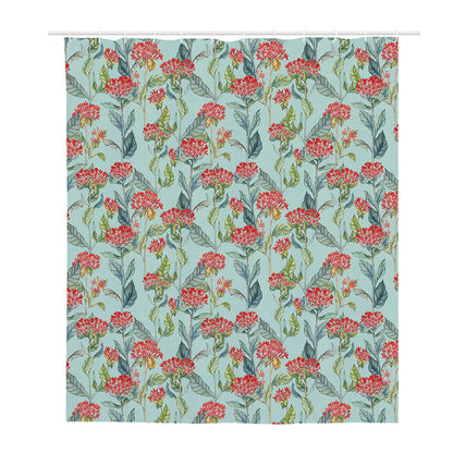 Bouvardia Pattern Print Polyester Shower Curtain
