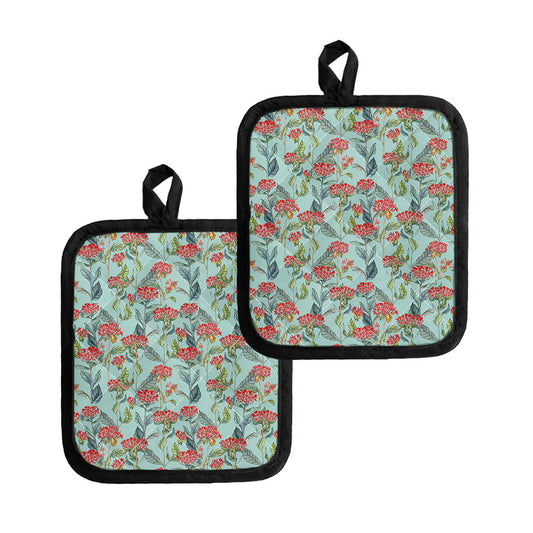 Bouvardia Pattern Print Pot Holders