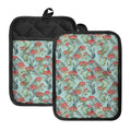 Bouvardia Pattern Print Pot Holders With Pocket