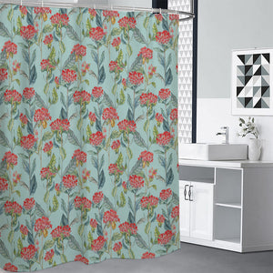 Bouvardia Pattern Print Premium Shower Curtain