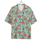 Bouvardia Pattern Print Rayon Hawaiian Shirt