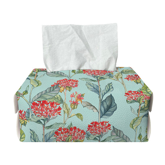 Bouvardia Pattern Print Rectangle Tissue Box Cover