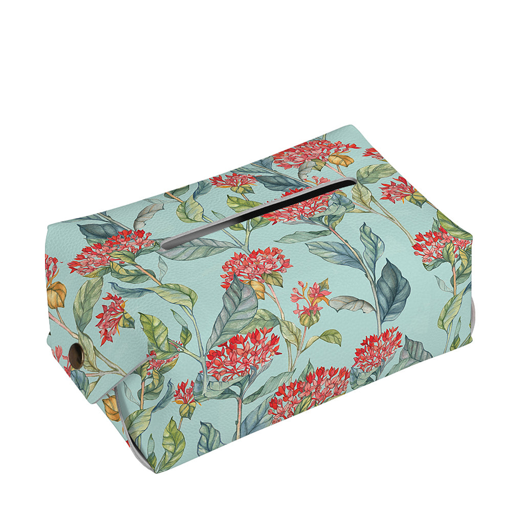 Bouvardia Pattern Print Rectangle Tissue Box Cover