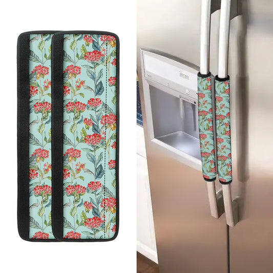 Bouvardia Pattern Print Refrigerator Handle Covers