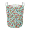 Bouvardia Pattern Print Round Laundry Basket