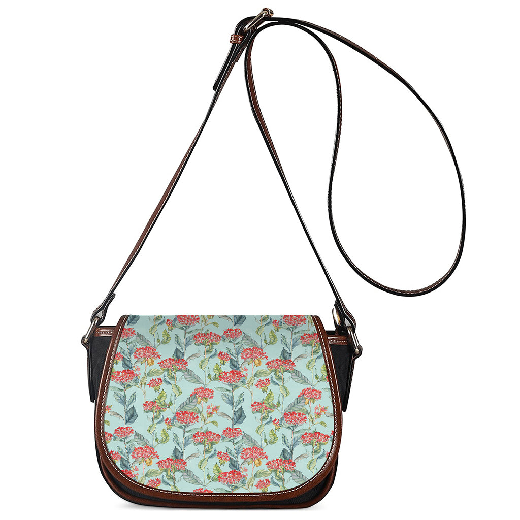 Bouvardia Pattern Print Saddle Bag