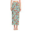 Bouvardia Pattern Print Side Slit Maxi Skirt