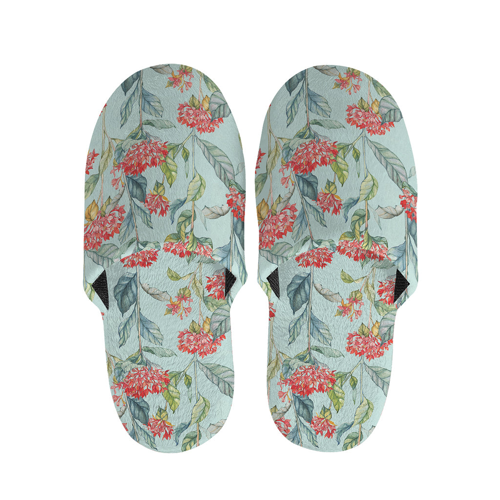 Bouvardia Pattern Print Slippers