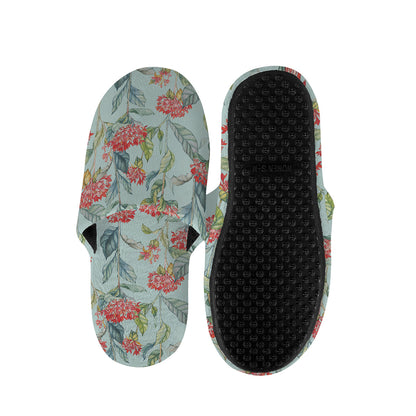 Bouvardia Pattern Print Slippers