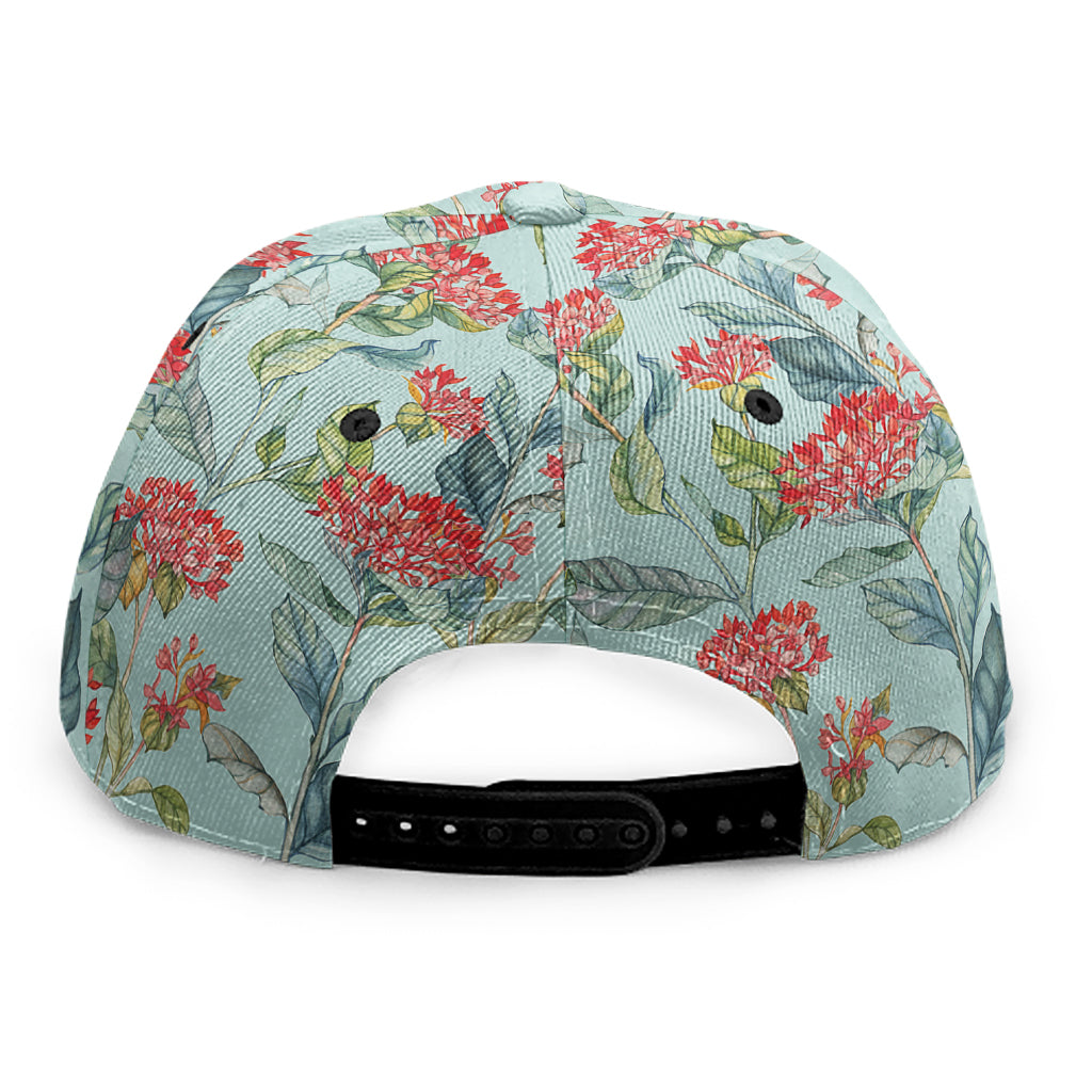 Bouvardia Pattern Print Snapback Cap
