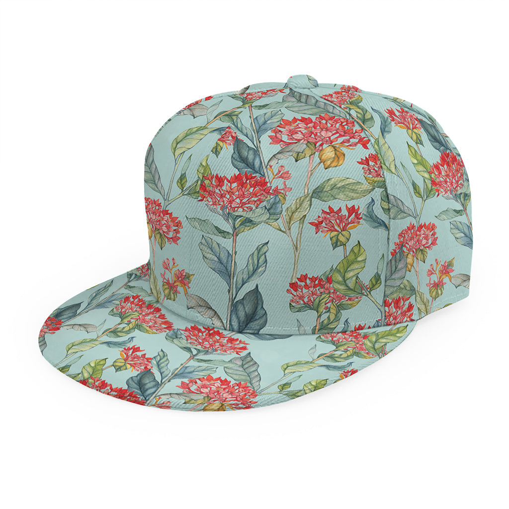 Bouvardia Pattern Print Snapback Cap