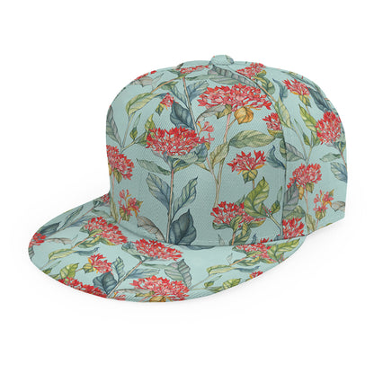 Bouvardia Pattern Print Snapback Cap