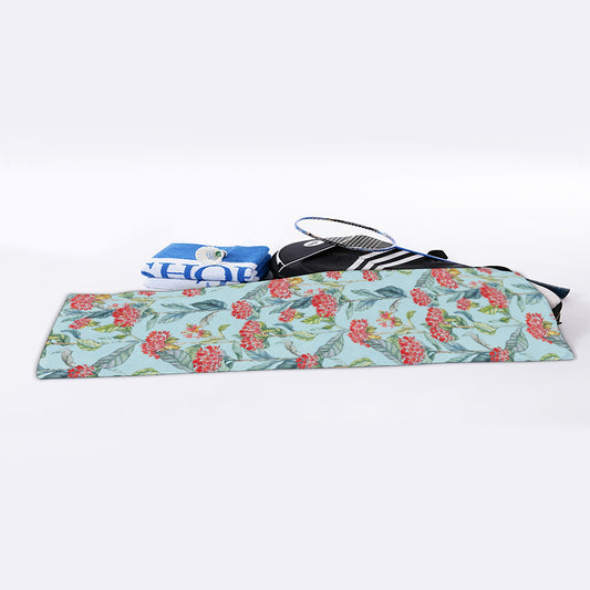 Bouvardia Pattern Print Sports Towel