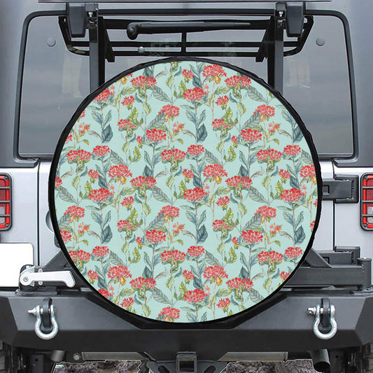 Bouvardia Pattern Print Tire Cover