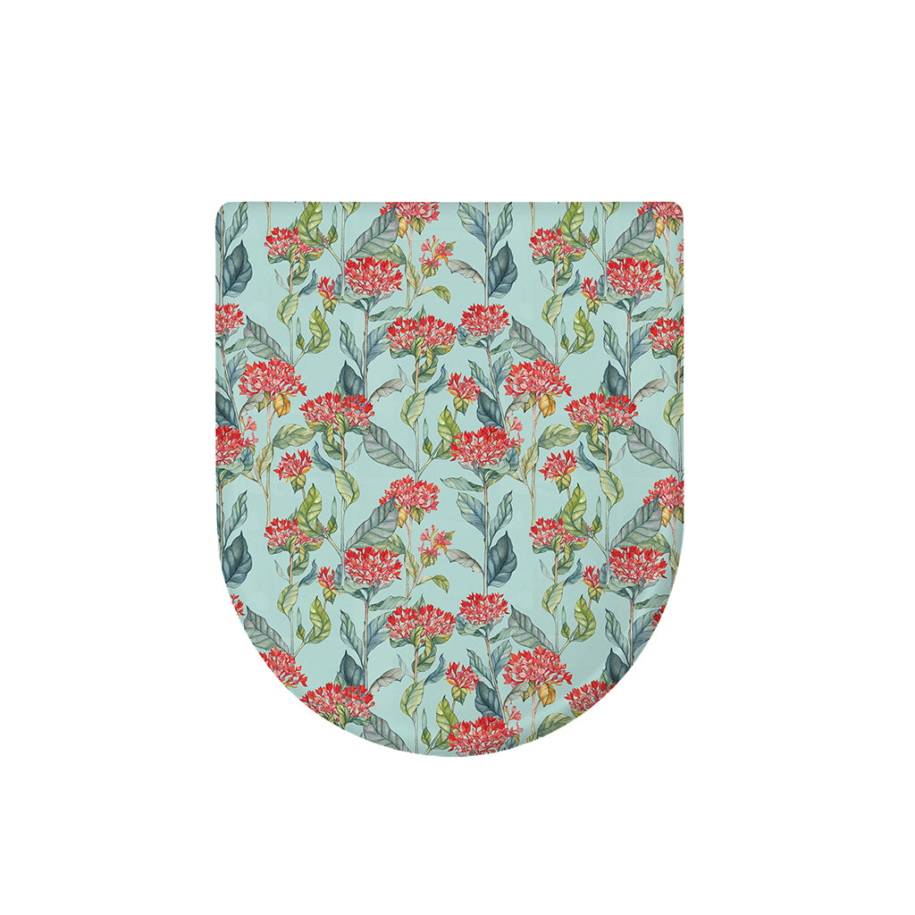 Bouvardia Pattern Print Toilet Lid Cover