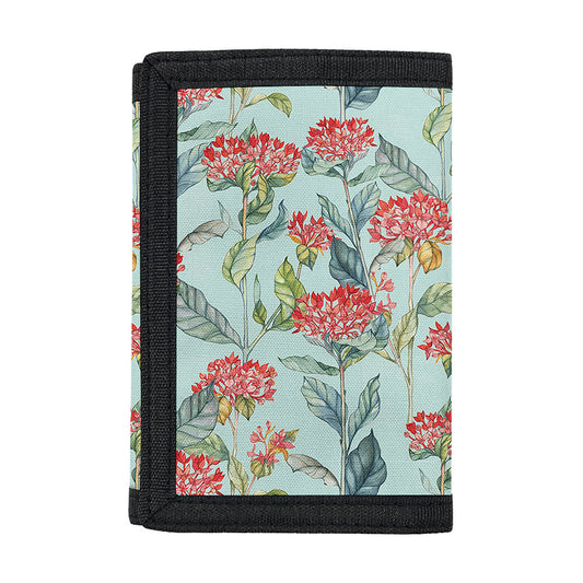 Bouvardia Pattern Print Trifold Wallet