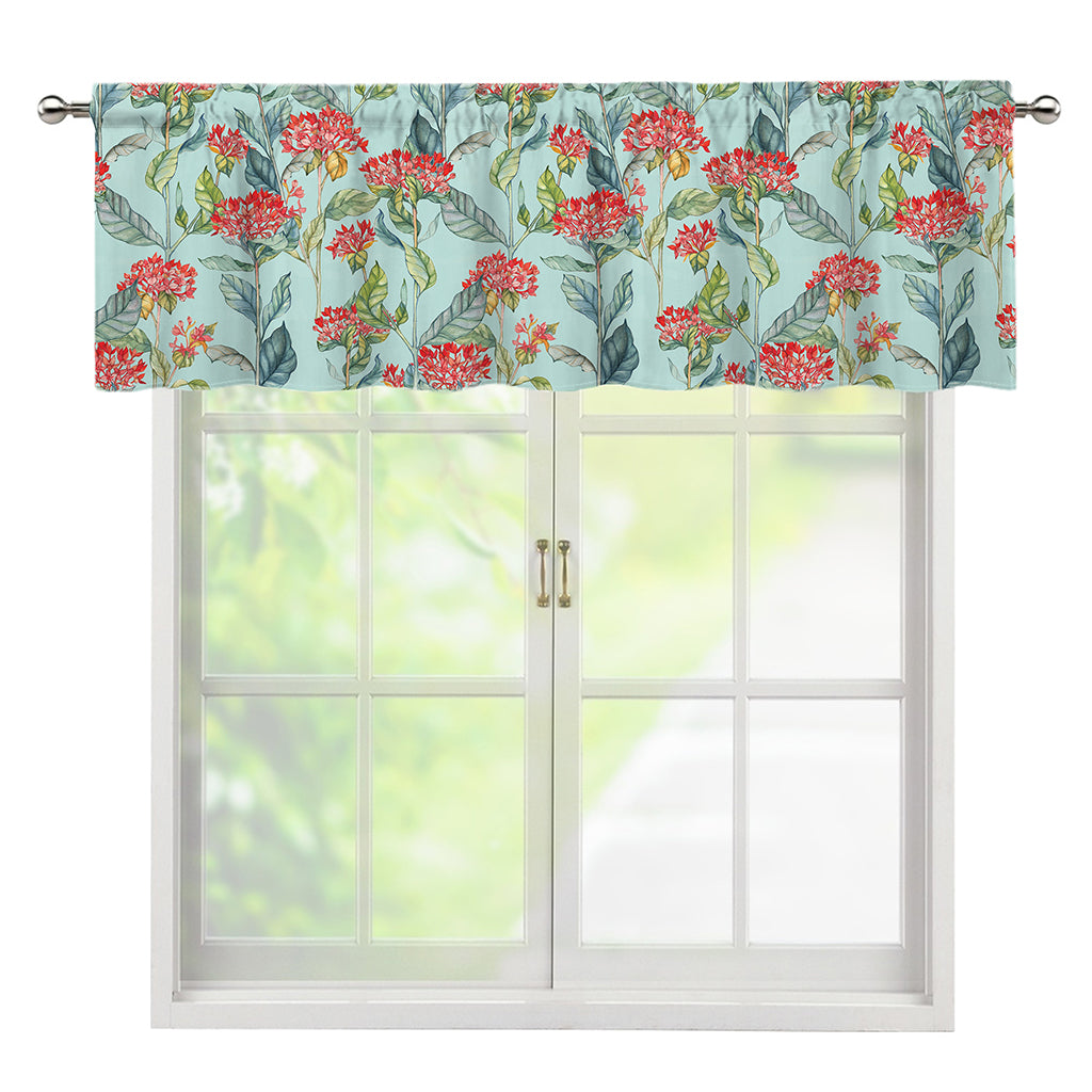 Bouvardia Pattern Print Window Valance