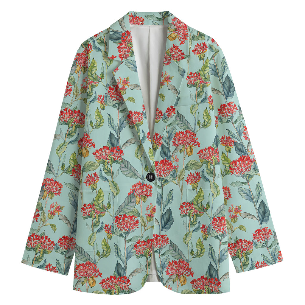 Bouvardia Pattern Print Women's Blazer