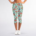 Bouvardia Pattern Print Women's Capri Leggings