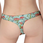 Bouvardia Pattern Print Women's Thong