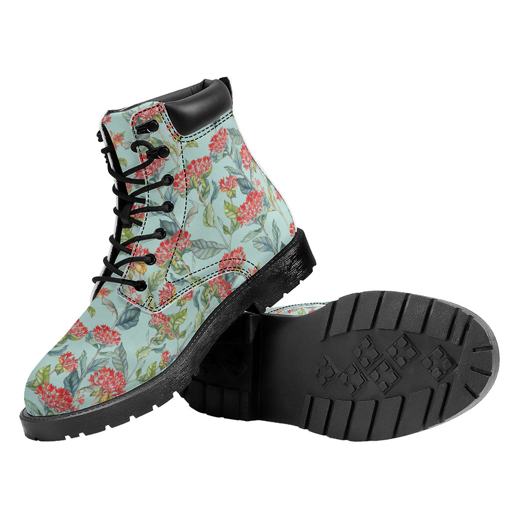Bouvardia Pattern Print Work Boots