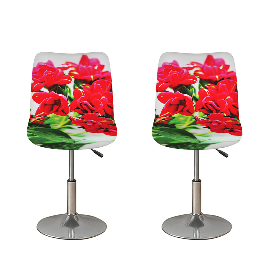 Bouvardia Plant Print Bar Stool Covers
