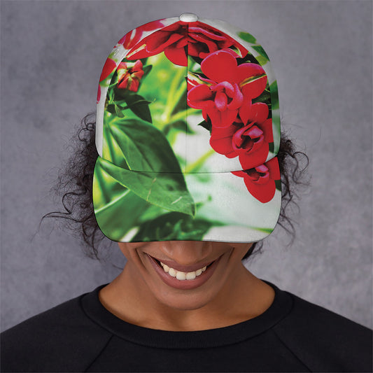 Bouvardia Plant Print Baseball Cap