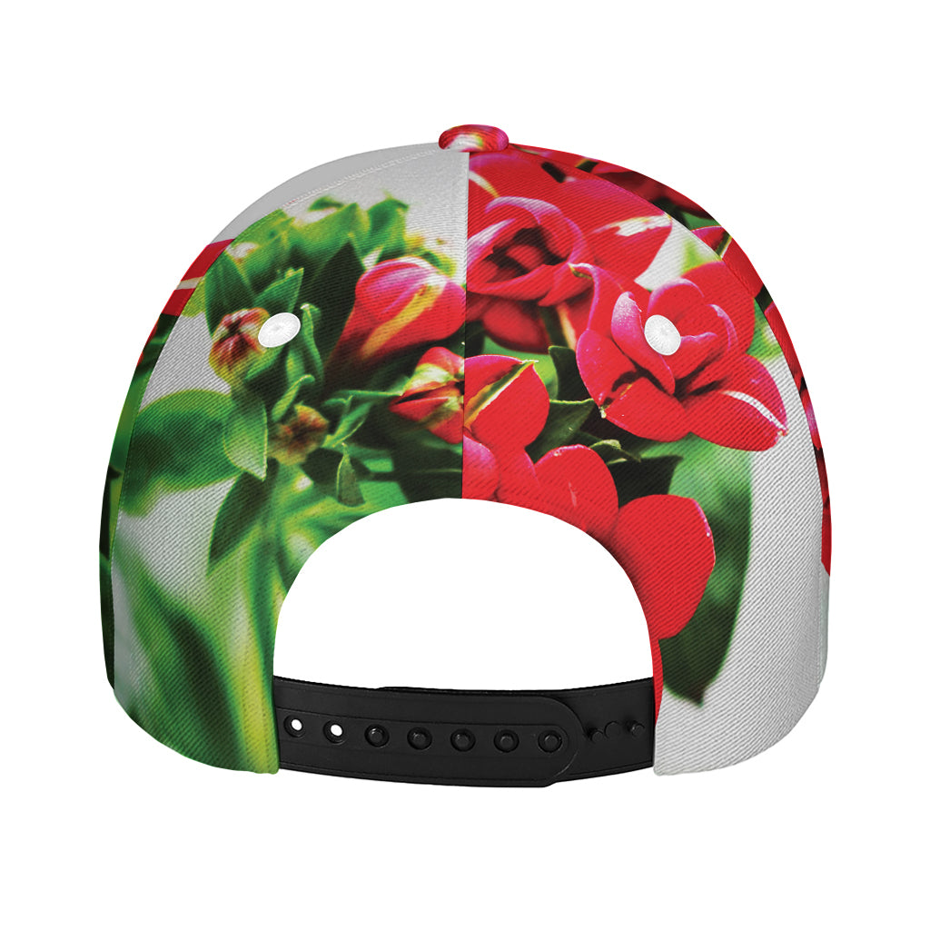 Bouvardia Plant Print Baseball Cap