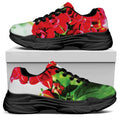 Bouvardia Plant Print Black Chunky Shoes